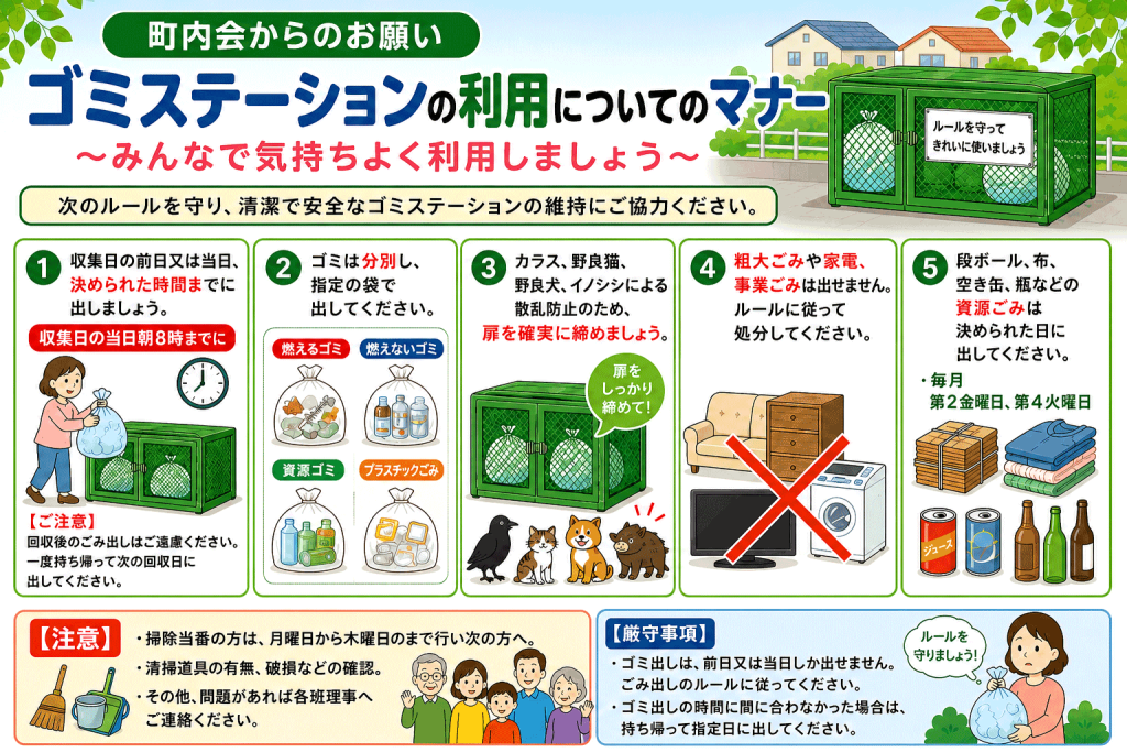 ゴミステーションのご利用について