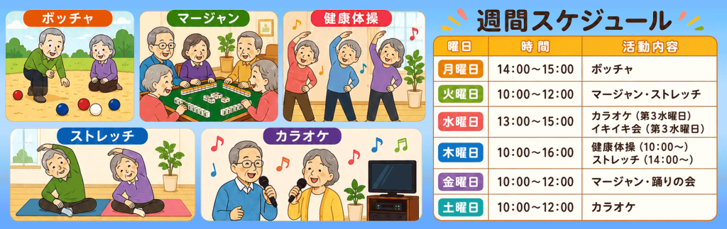 ふれあいサロン週刊スケジュール